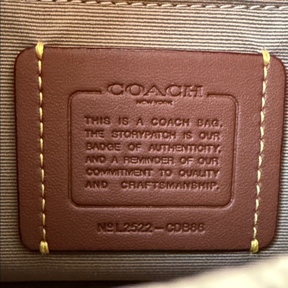 Coach Carmen Mini Tote Crossbody Bag Purse Newspaper Print Chain & Leather Strap - Picture 11 of 13